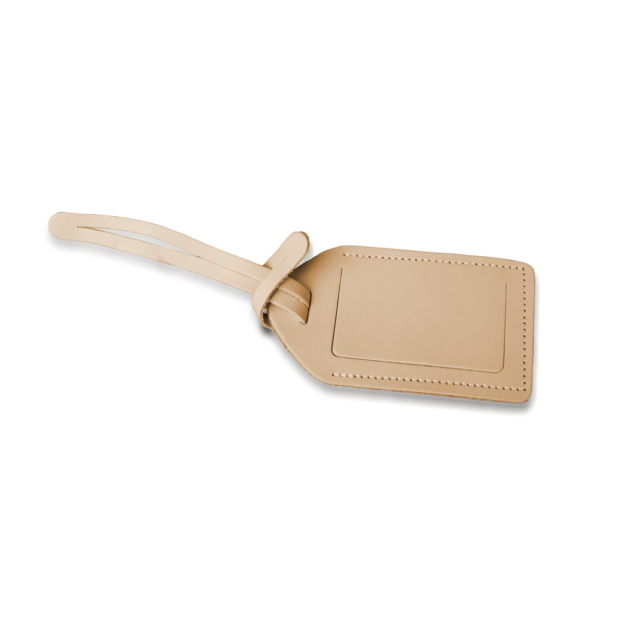 Luxury Vachetta Leather Luggage Tag With Clip Personalised 