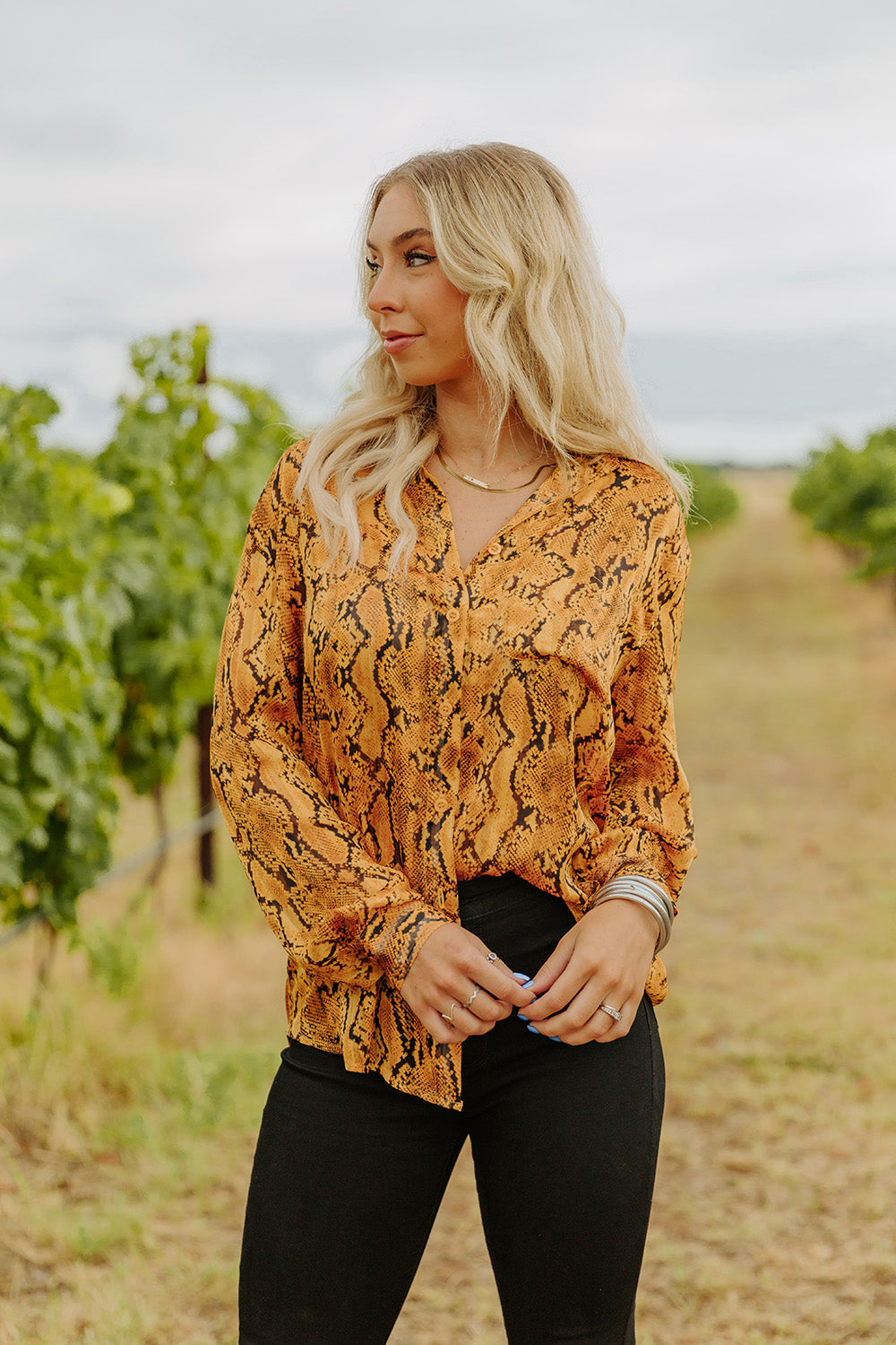 Portia Loose Button Up Top - Snake Charmer - Buddy Love – Julien's a  Lifestyle Store