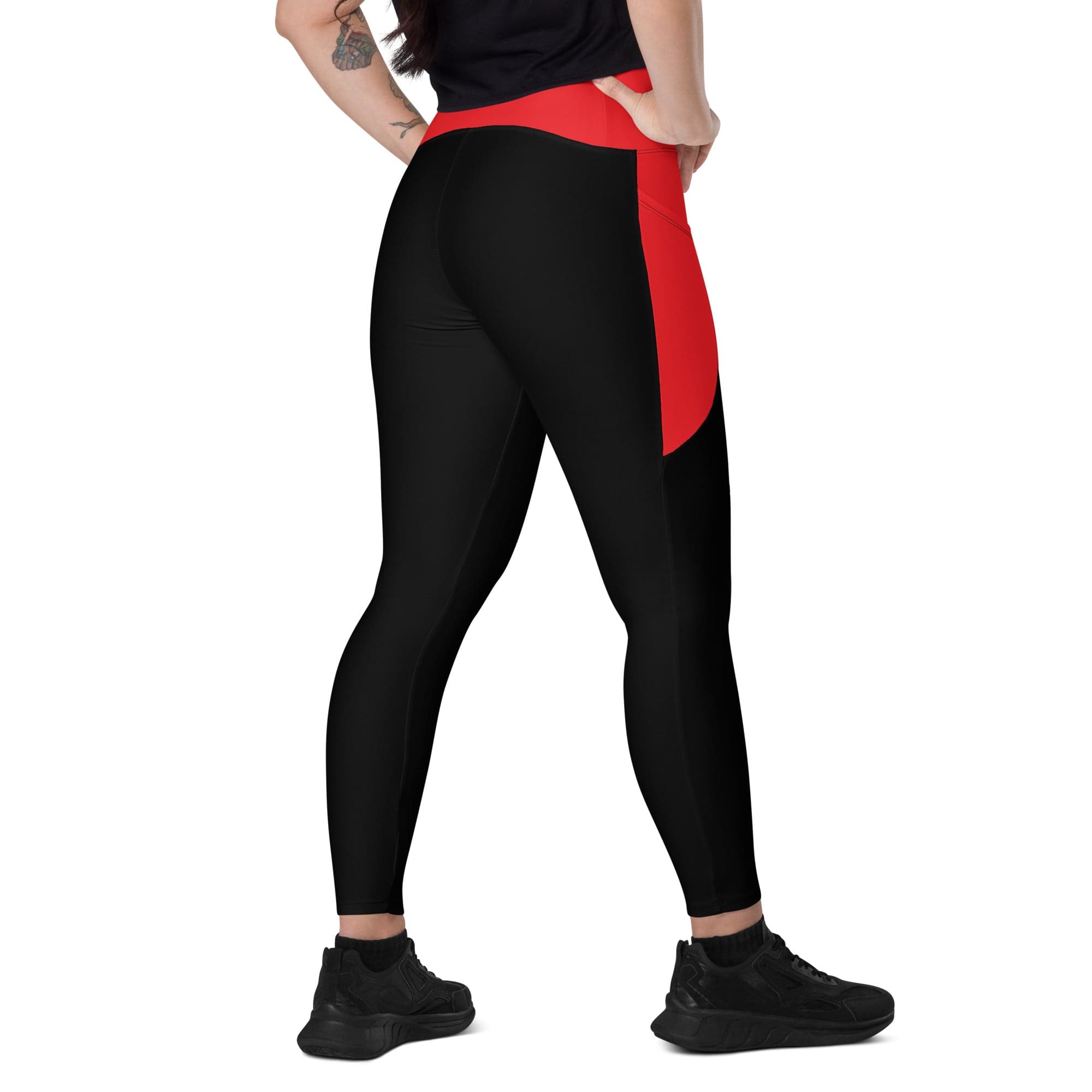 Fire High-Waisted Crossover Leggings With Pockets – Ministry of Sweat