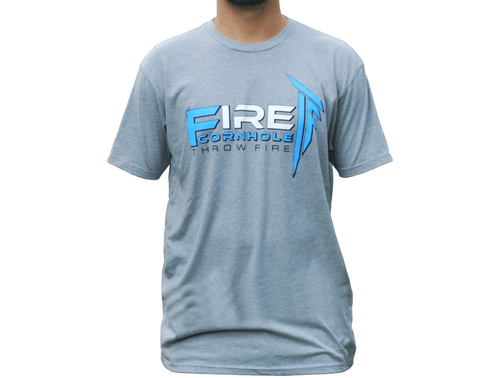 Fire Cornhole Grey Logo Shirt