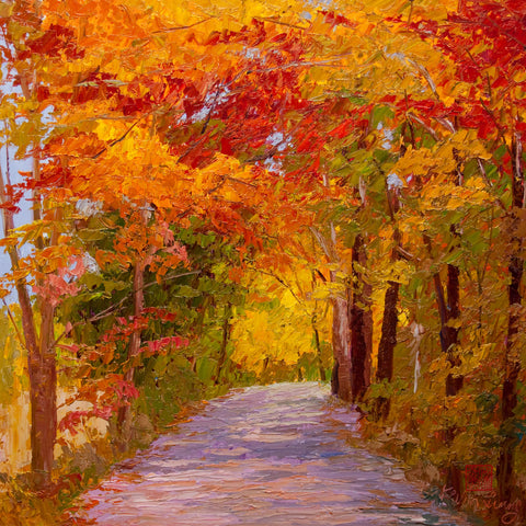 Autumn Trail, oil 24" x 24"