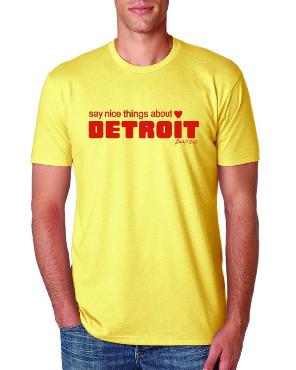 (0090) Detroit Tiger T-Shirt. Tigers Sketch Detroit T-Shirt, Detroit T-shirts LLC Heather Gray / Medium