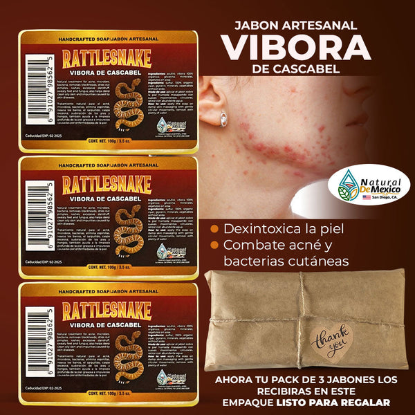 Jabon Liquido De Vibora De Cascabel Barra Tierra Naturaleza 2360