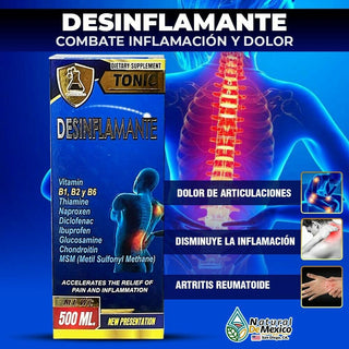 Desinflamante Tonico Bebible 500 ml. Relief of Pain and Inflammation 1 |  Tierra Naturaleza
