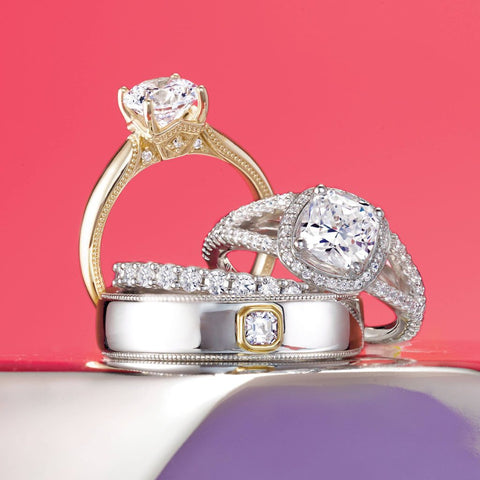 Vintage Floral Alexandrite Engagement Ring White Gold Diamond Wedding Ring  Gift For Her