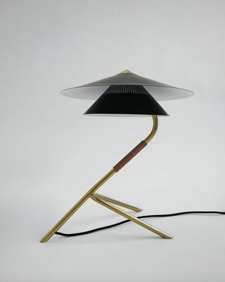 Meconopsis Table Lamp | 46cm | Tischlampe | Messing | Stahl | Leder | Hein Studio - GEOSTUDIO