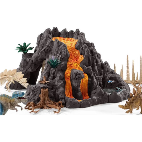 Giant Volcano with TRex Schleich & friends – Dinosaurs Galore