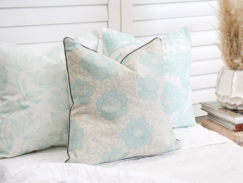 coastal style blue cushions