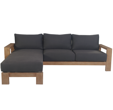 Morocco timber outdoor lounge with chaise