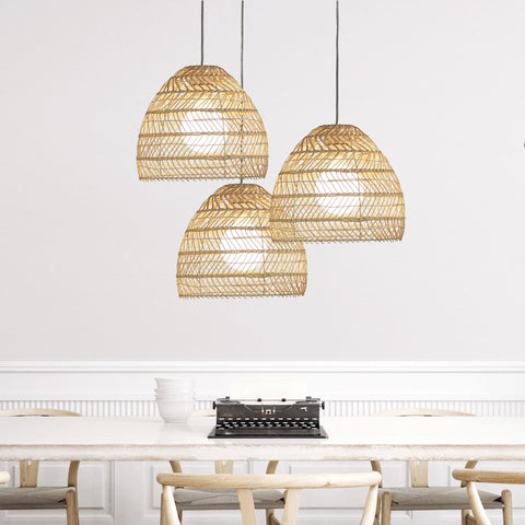 coastal style cane pendant lighting shade