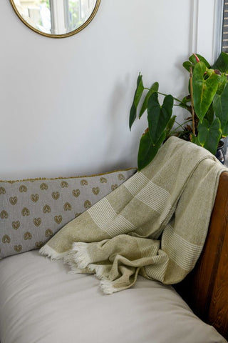 warm wool textured throw