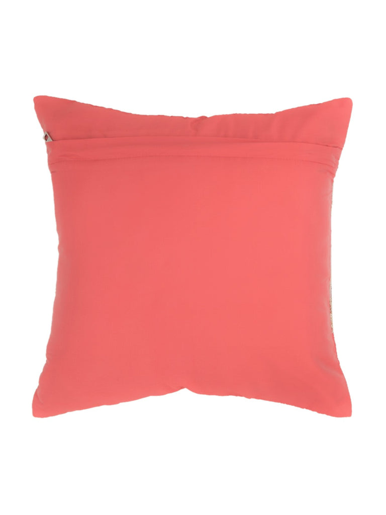 Patchwork-Silk Cushion Cover(Pink) - Jagdish Store Online Since 1965