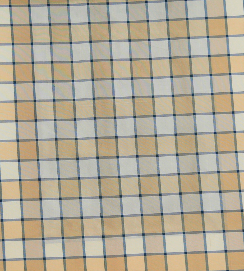Zena Check Upholstery Fabric Silk (Cream)-Rs. 950 per mtr - Jagdish Store Online Since 1965