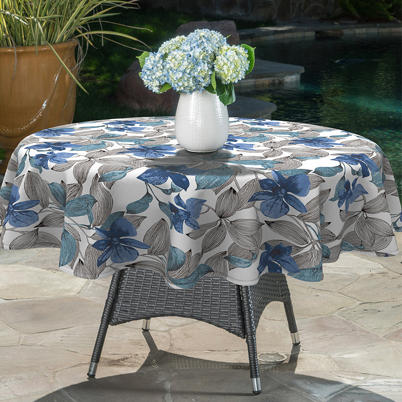 LVTXIII Outdoor/Indoor Round Tablecloth 60 Palm Green