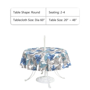 LVTXIII Outdoor/Indoor Rectangle Tablecloth 60 Palm Blue