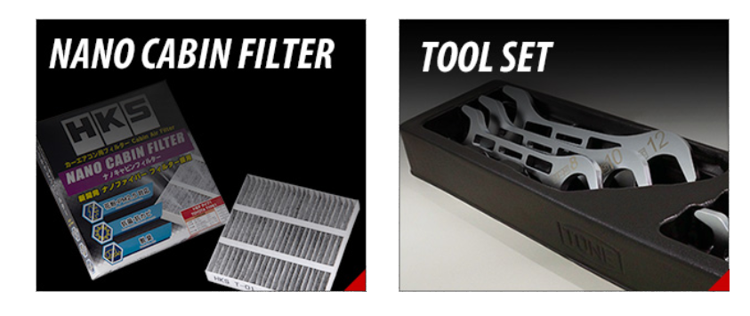 HKS Products ~ Nano Cabin Filter, Tool Set