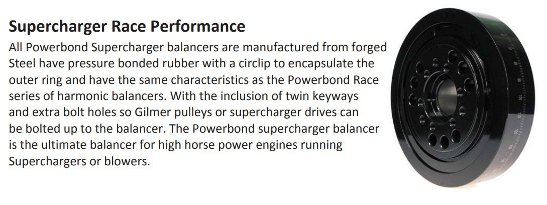 Powerbond Supercharger Race Performance Harmonic Balancers