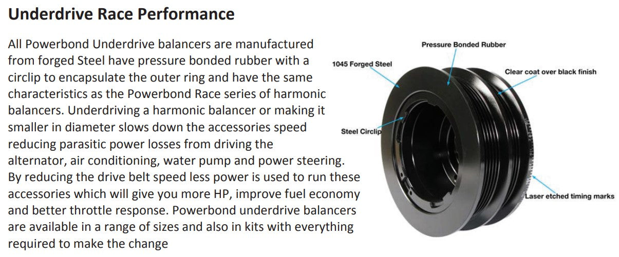 Powerbond Underdrive Race Performance Harmonic Balancers
