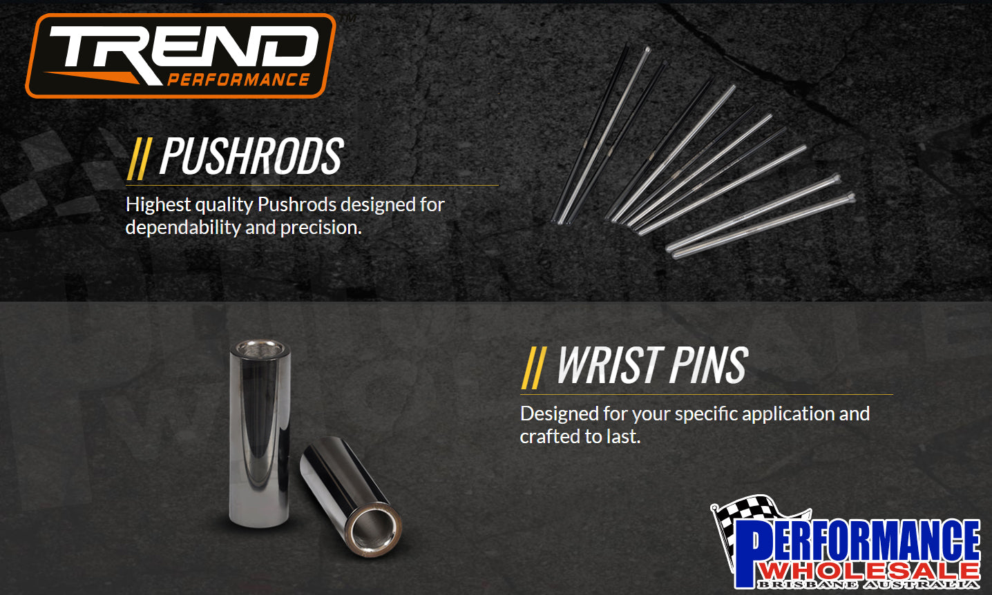 Trend Performance Pushrods and wrist pins