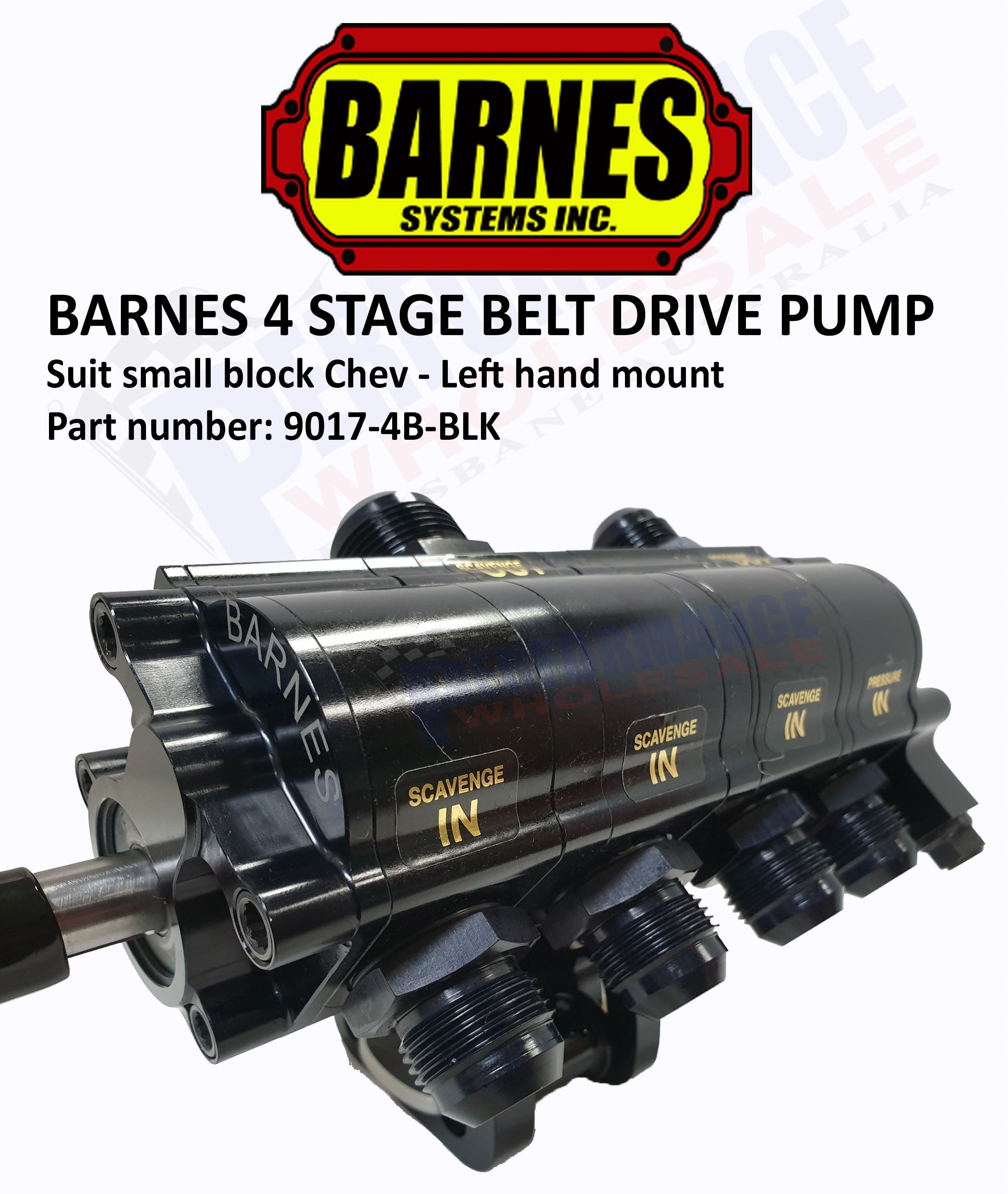 Barnes 4 Stage Belt Drive Dry Sump Pump