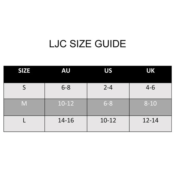 LJC Size Guide