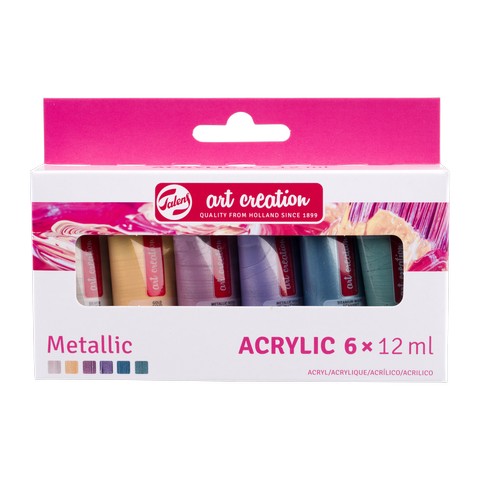 TALENS ART CREATION ACRYLIC SET 6X12ML METALLIC