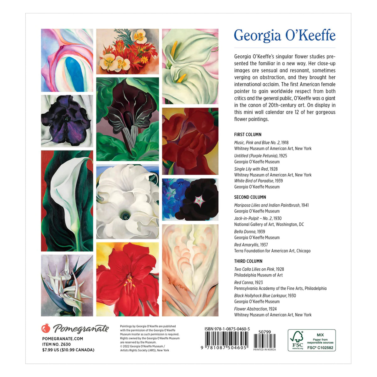 MINI CALENDAR 2023 O'KEEFFE Hull's Art Supply & Framing