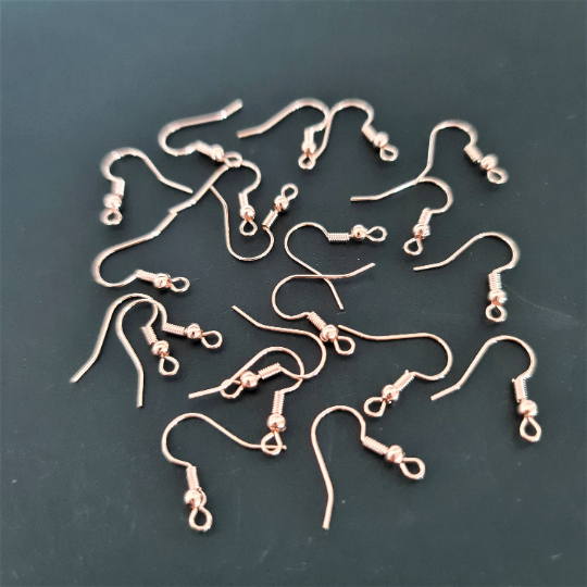 100 x Stainless Steel Earring Hooks Gold Color Tarnish Free