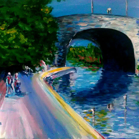 Maynooth Canal acrylic Painting
