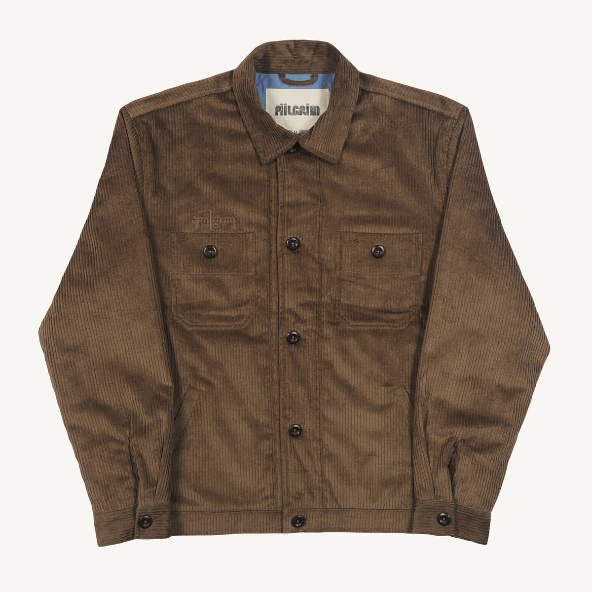 Buy The Piilgrim Elevator Corduroy Jacket - Olive | Jingo Clothing