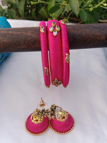 Flipkartcom  Buy Gracious Silk Thread Ring Loreal Jhumki Earrings For  Women Girls Latest Silk Thread Ring Jhumka Earring Beads Fabric Jhumki  Earring Online at Best Prices in India