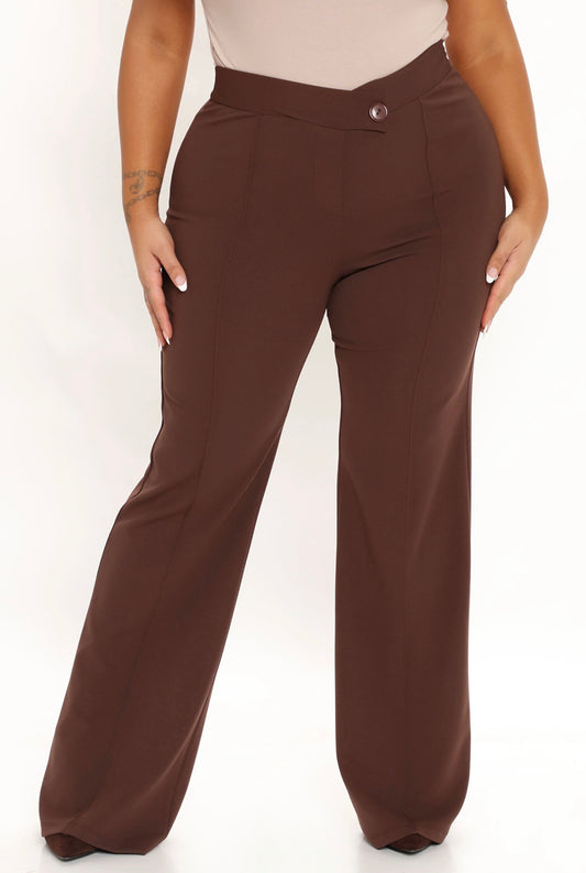 Plus Wide Leg Dress Pants