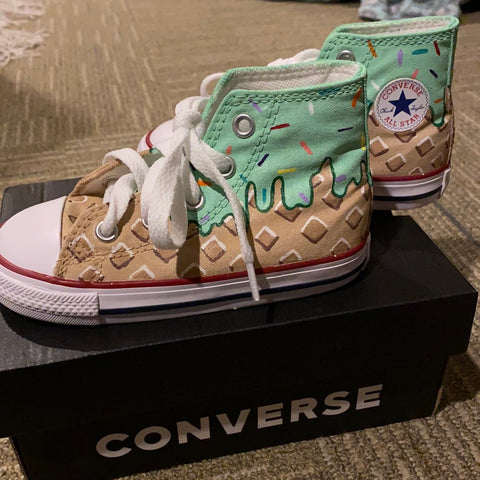 Ready To Ship  Ice Cream Converse Women's Size 8.5/men's size 6.5 – With  love, Paint