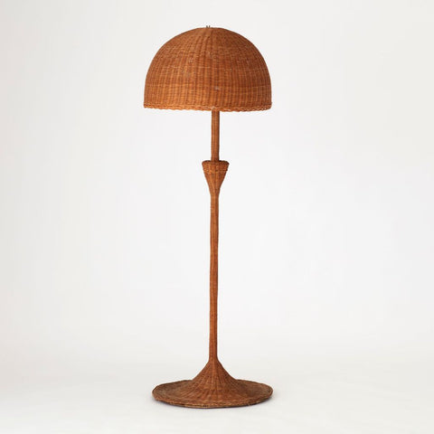 Vintage Mid Century Rattan Floor Lamp AU