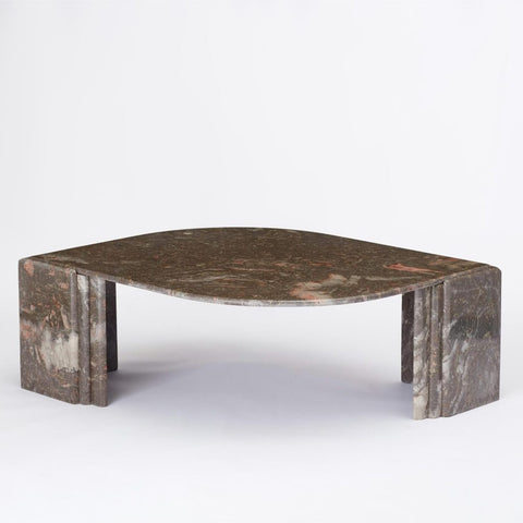 Vintage 1970s Italian Marble Tear Shaped Coffee Table