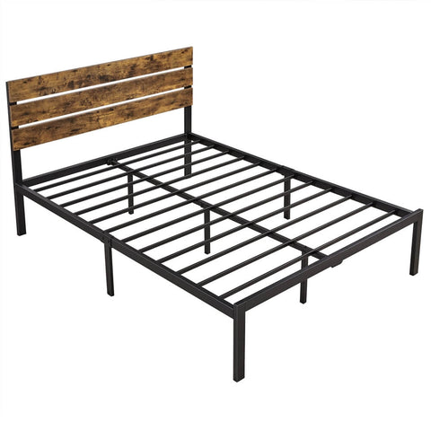 wood panel metal bed