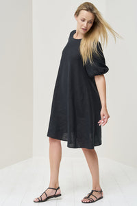 Image 5 of Summer dress Madre in Black from Baltic Linen