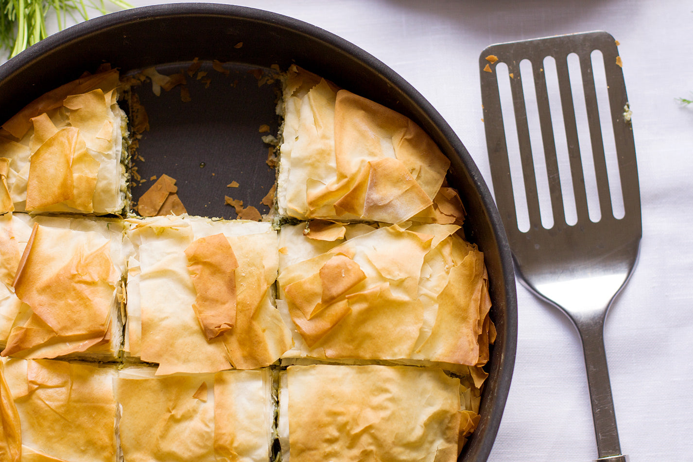 Spanakopita spinach and cheese pie, the best of Greek pies