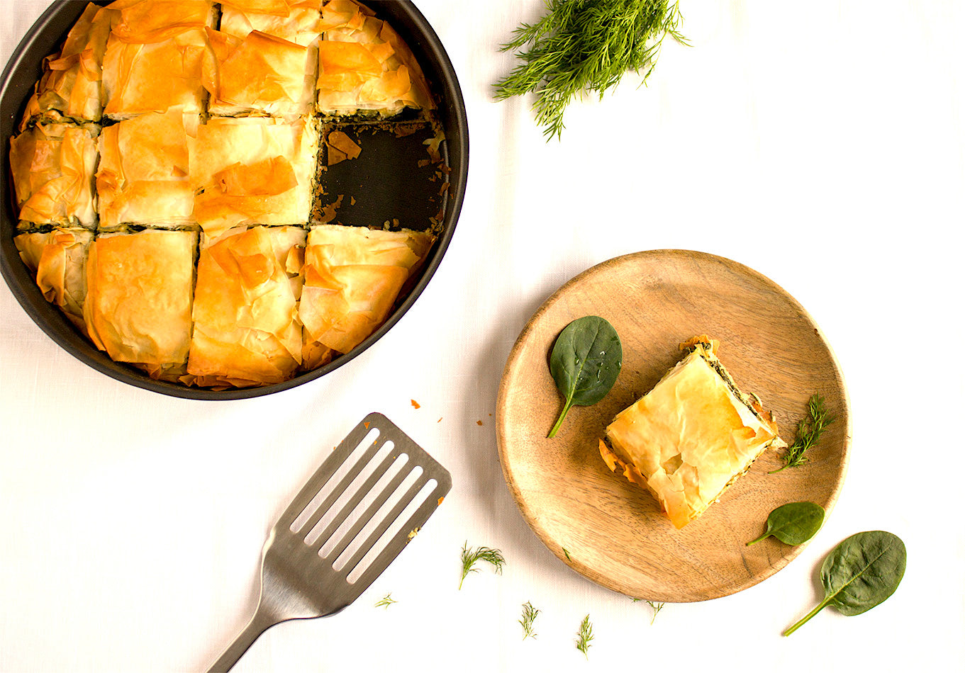 Spanakopita: feuilleté aux épinards et feta