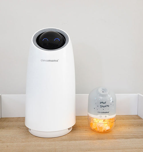 An air purifier and an humidifier on a table