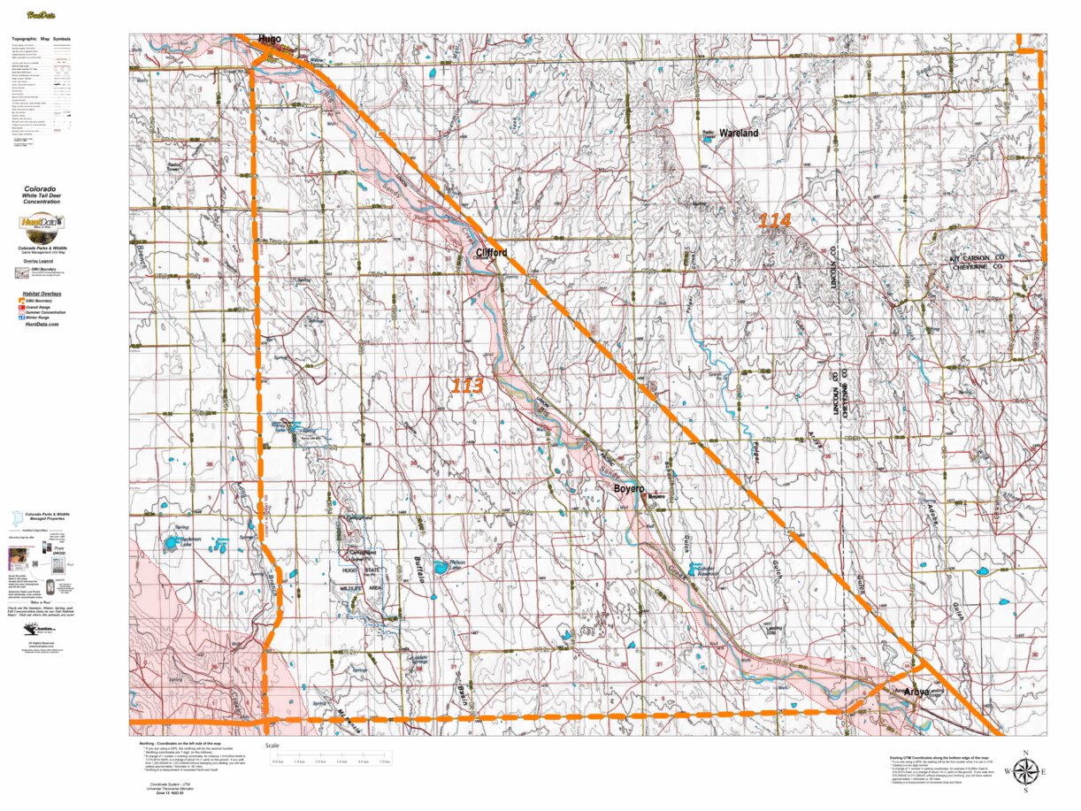 CO_113_White_Tail_Deer_Habitat map by Colorado HuntData LLC | Avenza Maps