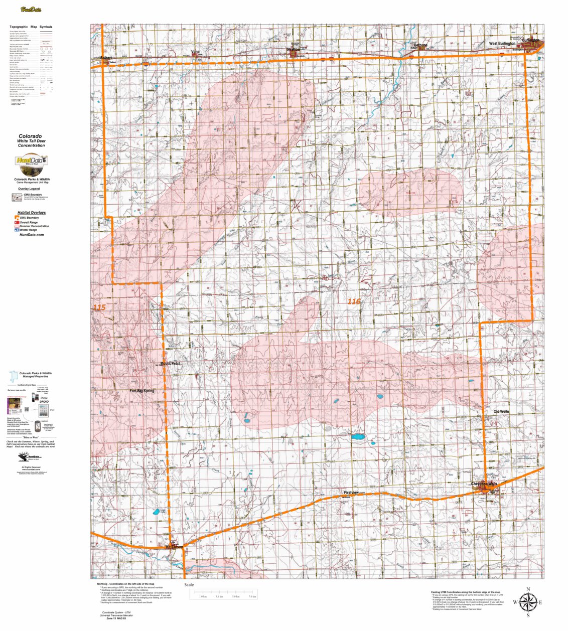CO_116_White_Tail_Deer_Habitat map by Colorado HuntData LLC | Avenza Maps