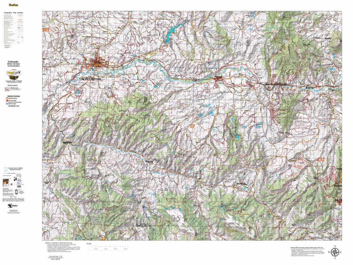 CO_13_White_Tail_Deer_Habitat map by Colorado HuntData LLC - Avenza Maps
