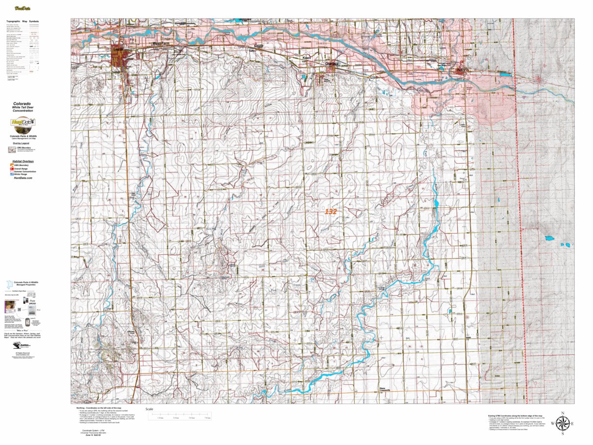 CO_132_White_Tail_Deer_Habitat Map by Colorado HuntData LLC | Avenza Maps