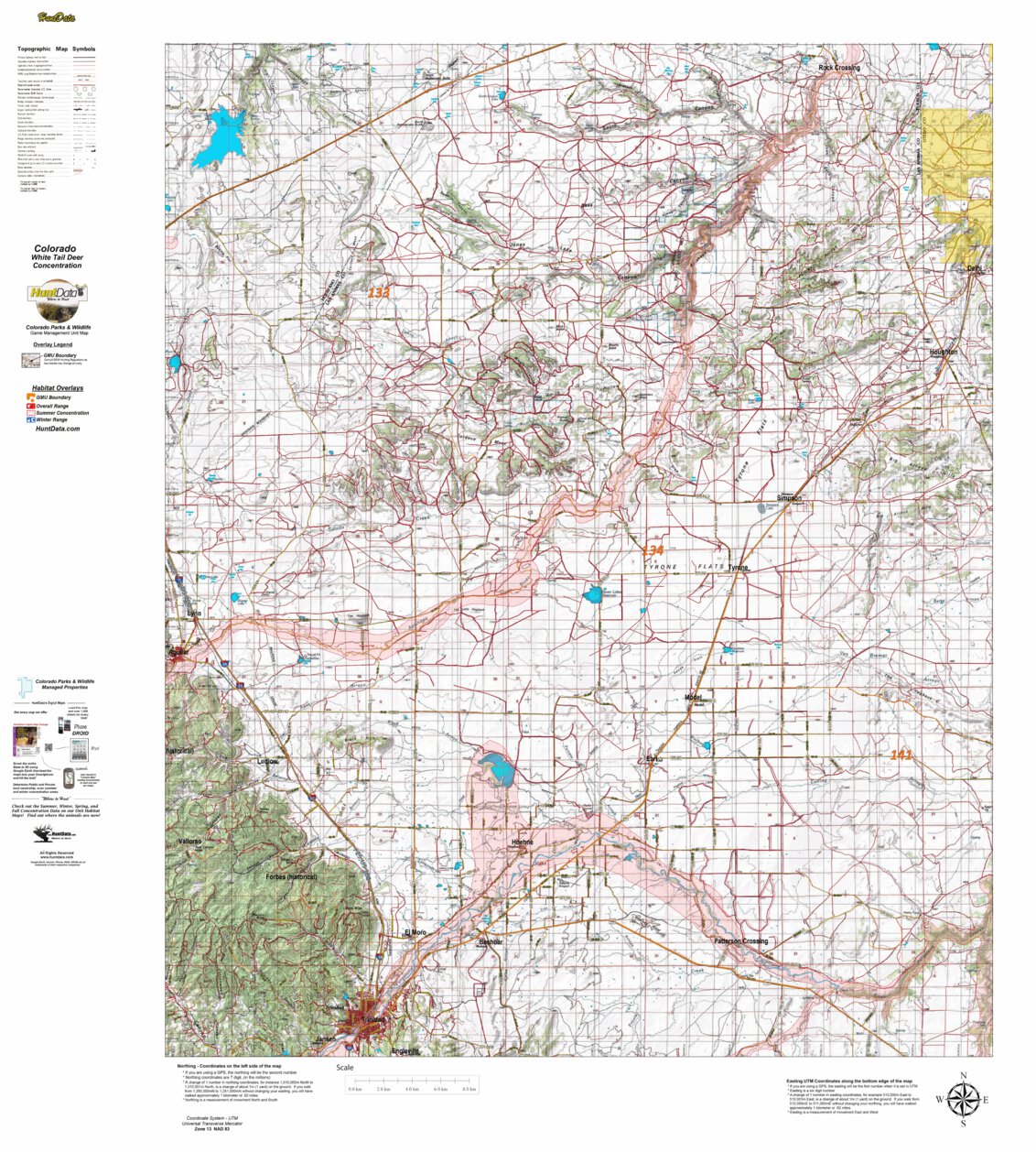 CO_134_White_Tail_Deer_Habitat map by Colorado HuntData LLC | Avenza Maps