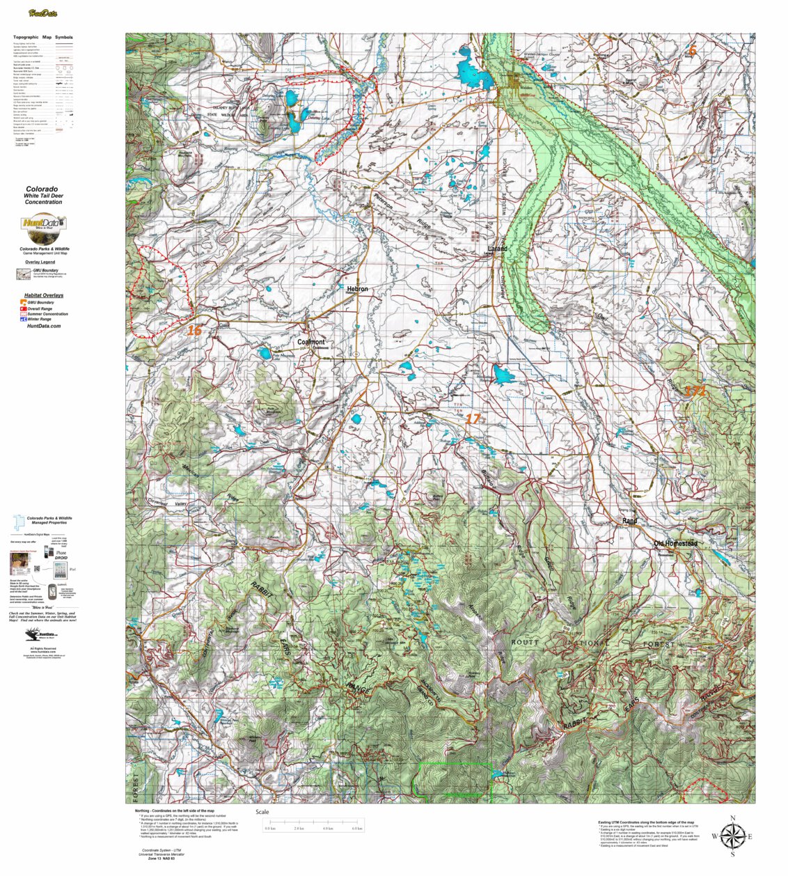 CO_17_White_Tail_Deer_Habitat Map by Colorado HuntData LLC | Avenza Maps