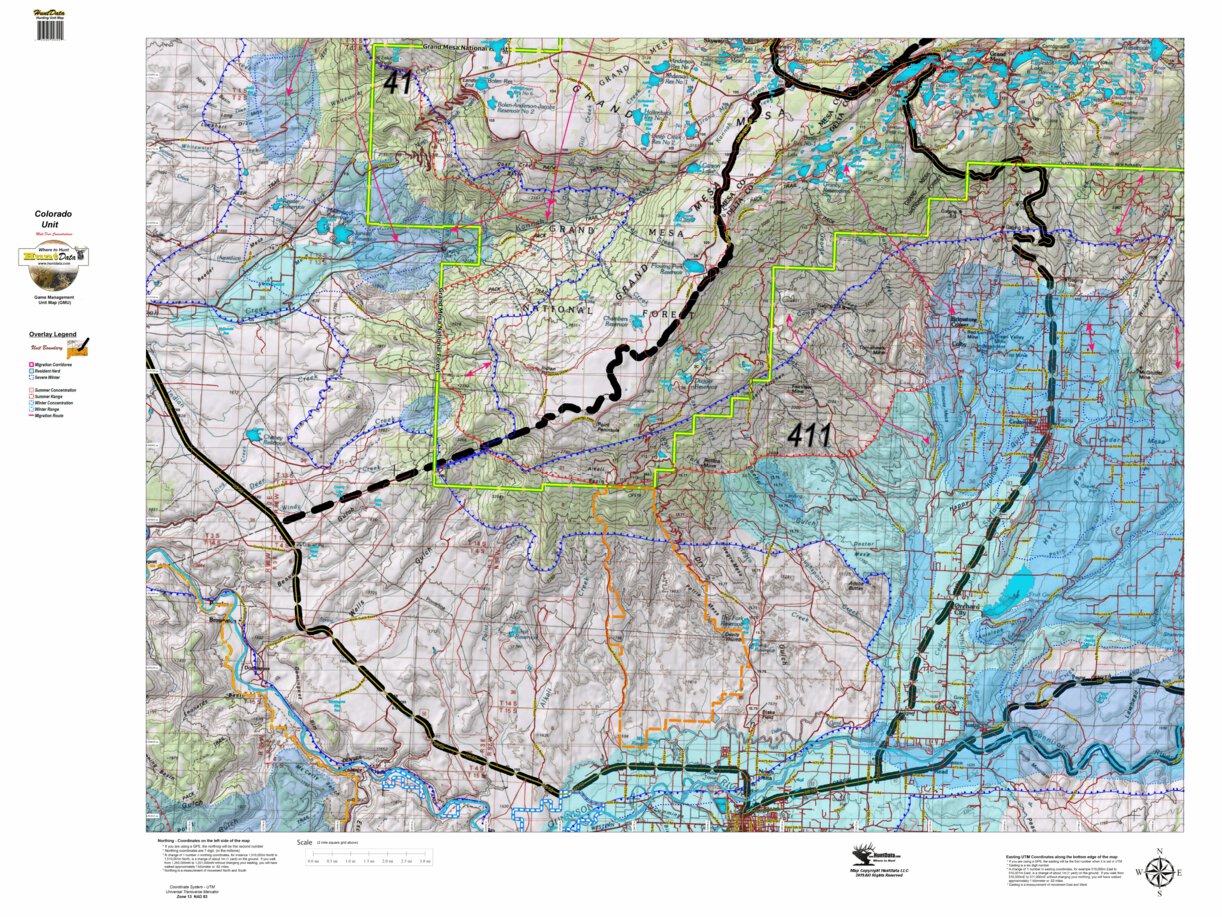 Colorado_Unit_411_Mule_Deer_Habitat Map by Colorado HuntData LLC ...