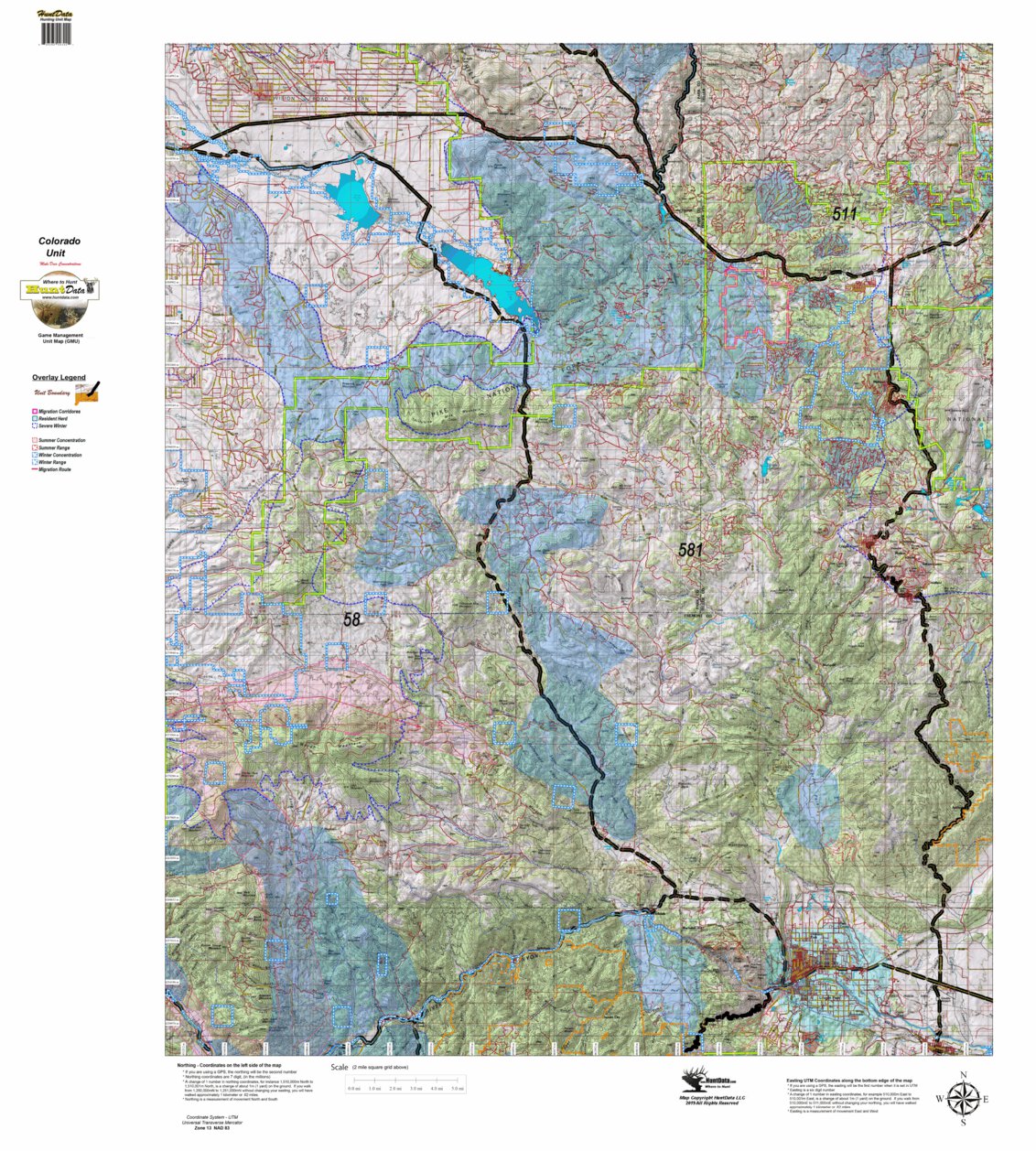 Colorado_Unit_581_Mule_Deer_Habitat Map by Colorado HuntData LLC ...