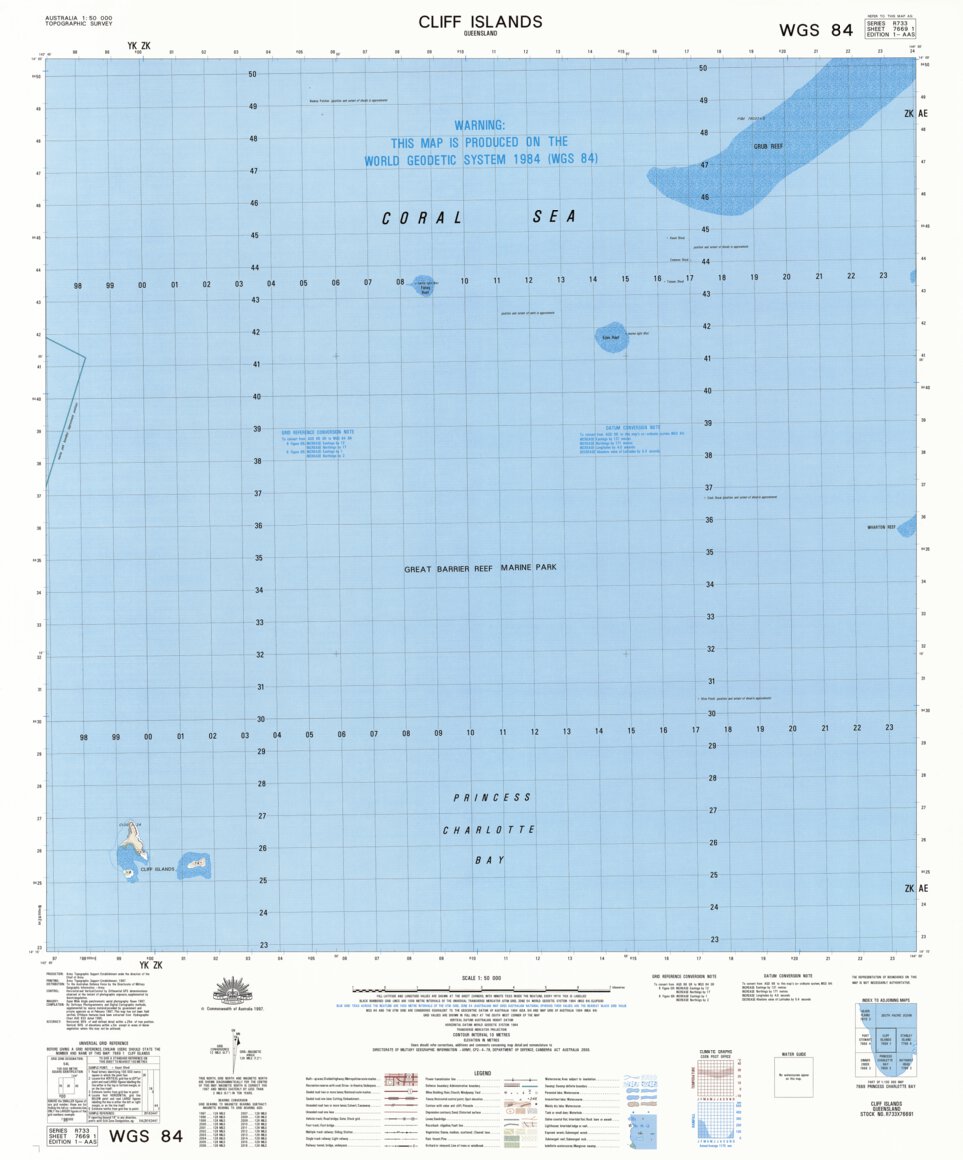 Cliff Islands (7669-1) Map by Geoscience Australia | Avenza Maps
