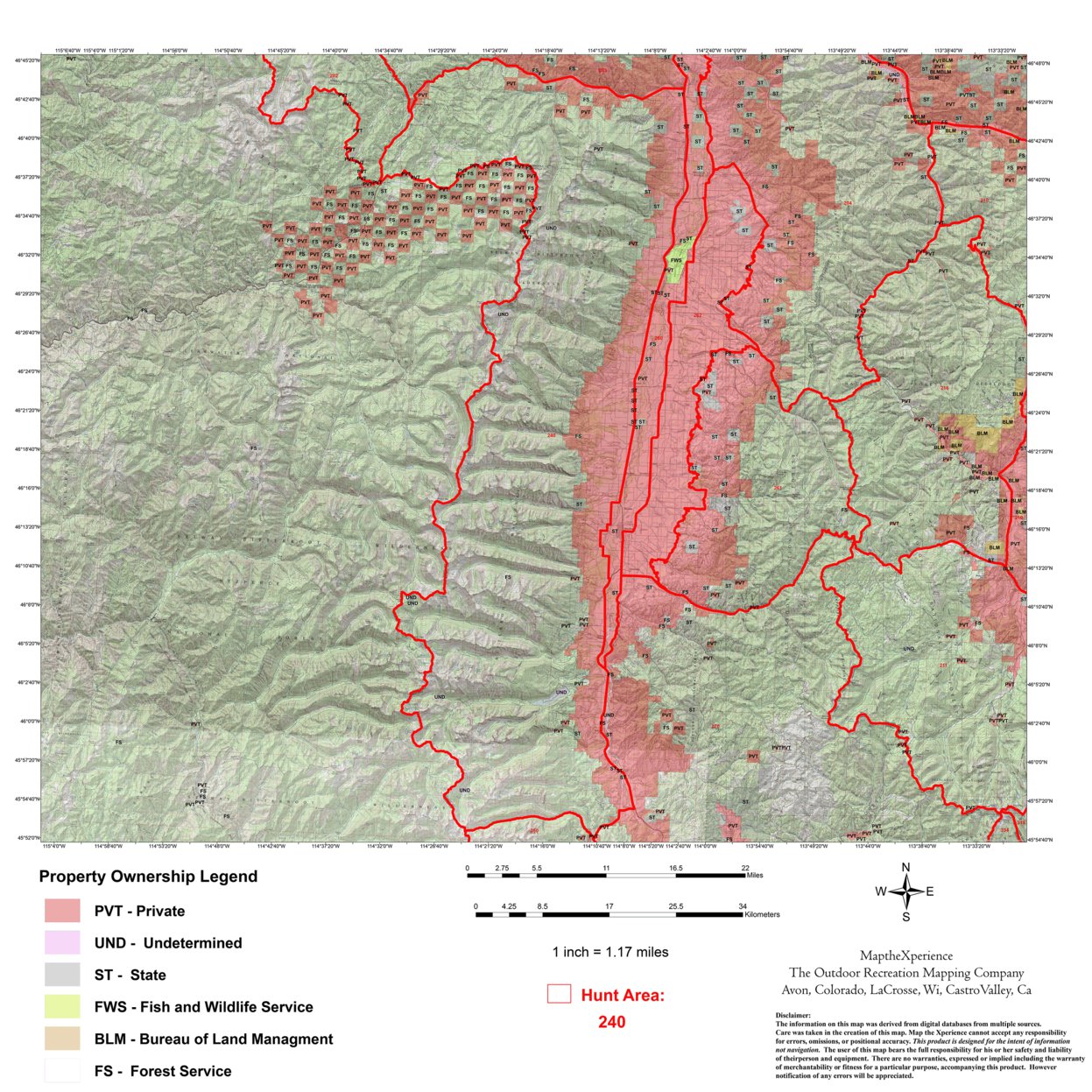 Montana Hunt District 240 Hunt Montana Map by Map the Xperience